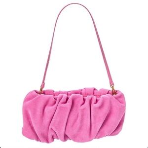 Staud Pink Suede Top Handle Bag